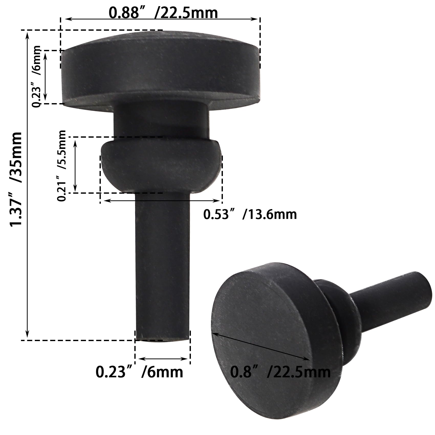 FOVPLUE Jiffy Stand Leg Bumper/Kickstand Bumper Pad for Harley Touring 2007-2023, for Electra Glide FLHT, Street Glide FLHX, Roa