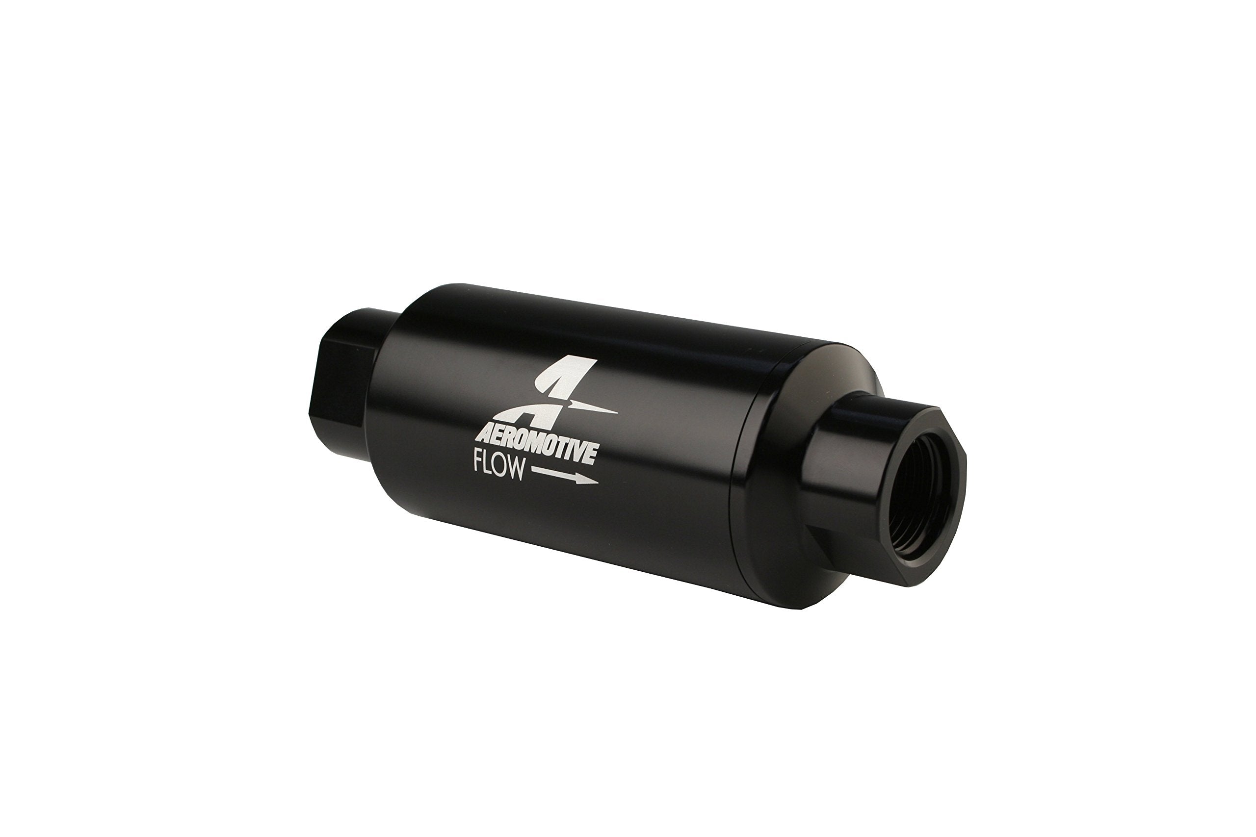 Aeromotive 12321 Filter, In-Line, 10-Micron Fabric Element, Orb-10 Port, Bright-Dip Black, 2 Od