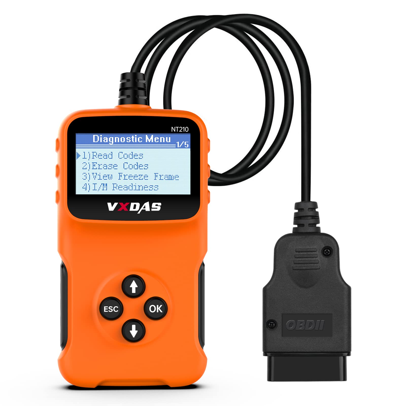 VXDAS OBD2 Scanner, NT210 Enhanced OBD II Auto Code Reader Check Engine Light CAN Car Diagnostic Scan Tool 2023