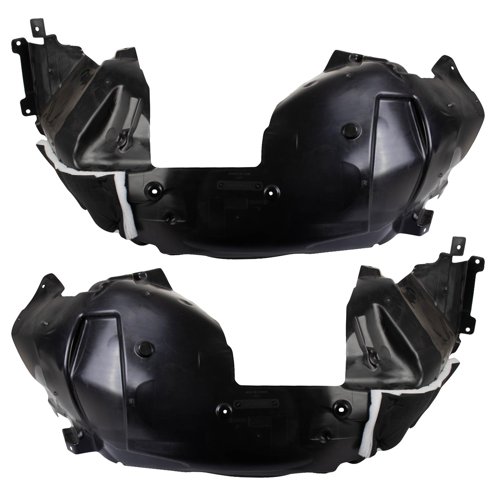 Trq Front Inner Fender Liner Set Compatible With 2018-2022 Ford Mustang Fo1248190 Fo1249190