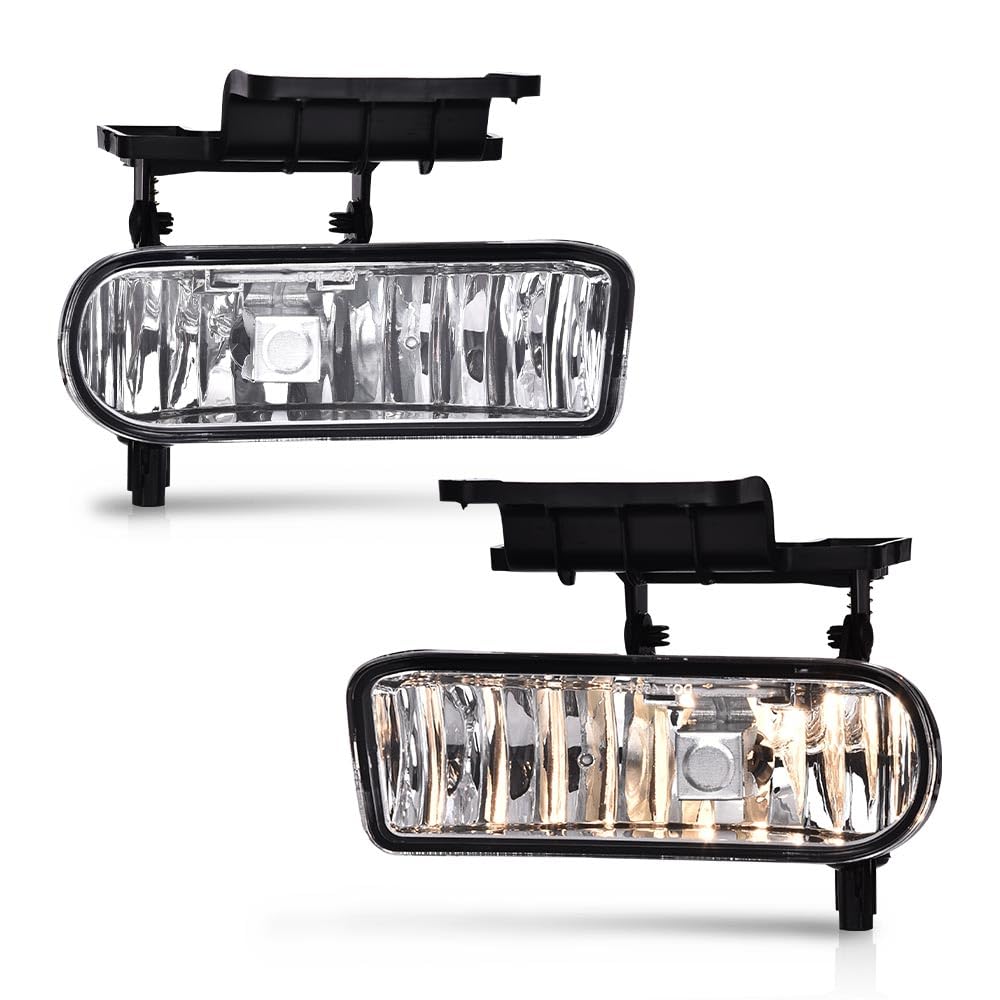 ALLGOOD Fog Lights Assembly w/Bulbs, Compatible with Chevy Silverado 1500 2500 1999-2002, Fit for Silverado 3500 2001-2002, Subu