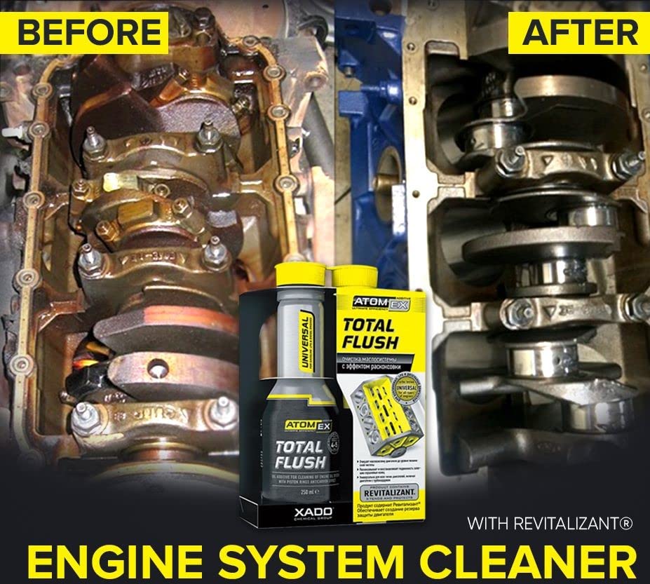 XADO Engine Oil System Cleaner - Anti-Carbon Effect, 250ml, Model XA 40613 - Removes Contamination & Engine Sludge
