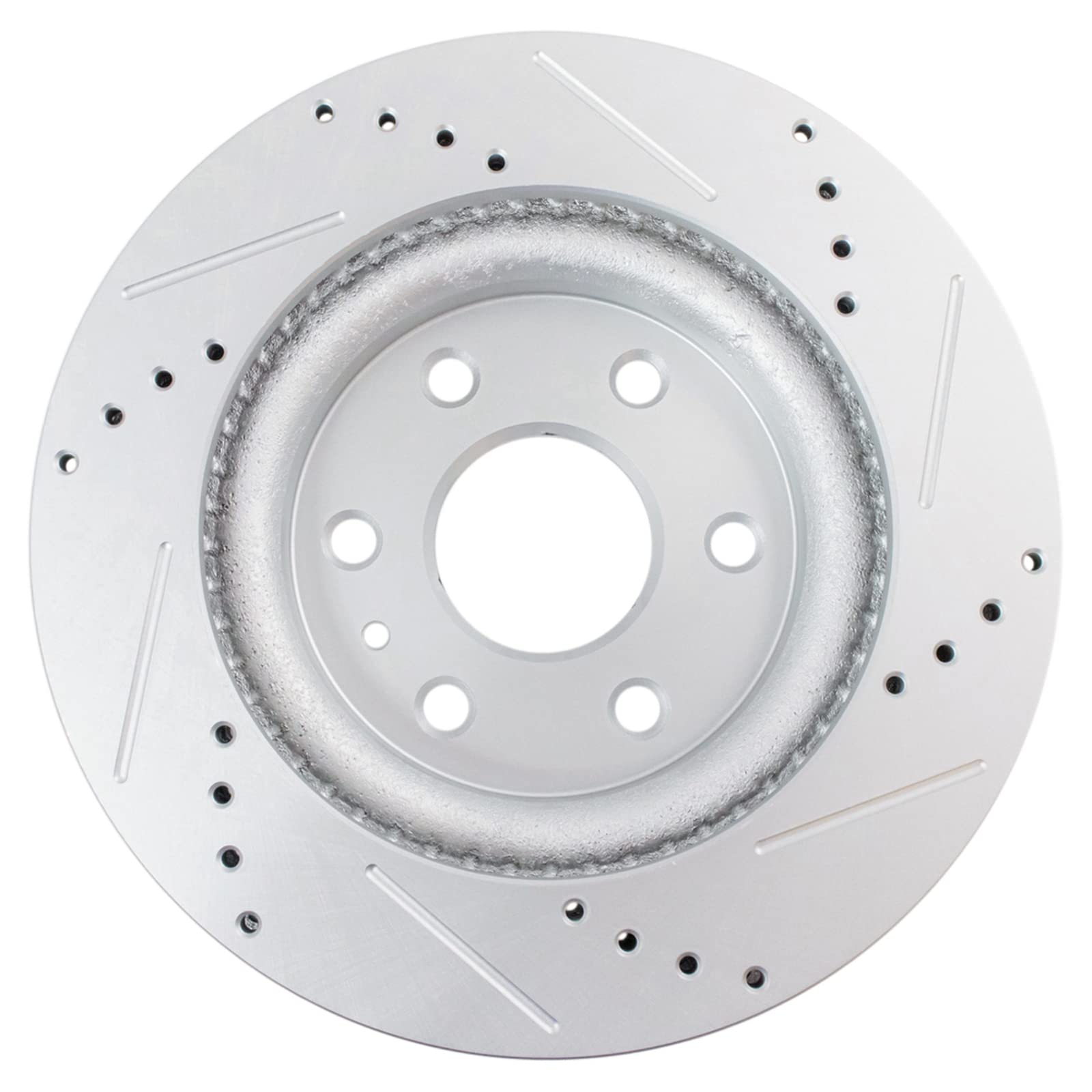 Trq Front Performance Brake Rotor Drilled Slotted Pair For 2007-2016 Gmc Acadia / 2008-2017 Buick Enclave / 2007-2010 Saturn Out