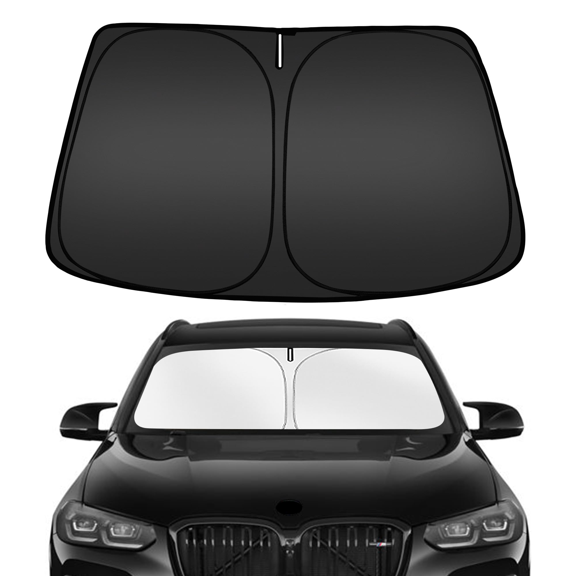 ARISMOTOR Windshield Sun Shade for BMW X4 2019-2025, Custom Fit Foldable Front Window Sunshade Sun Visor Protector, Block UV Ray