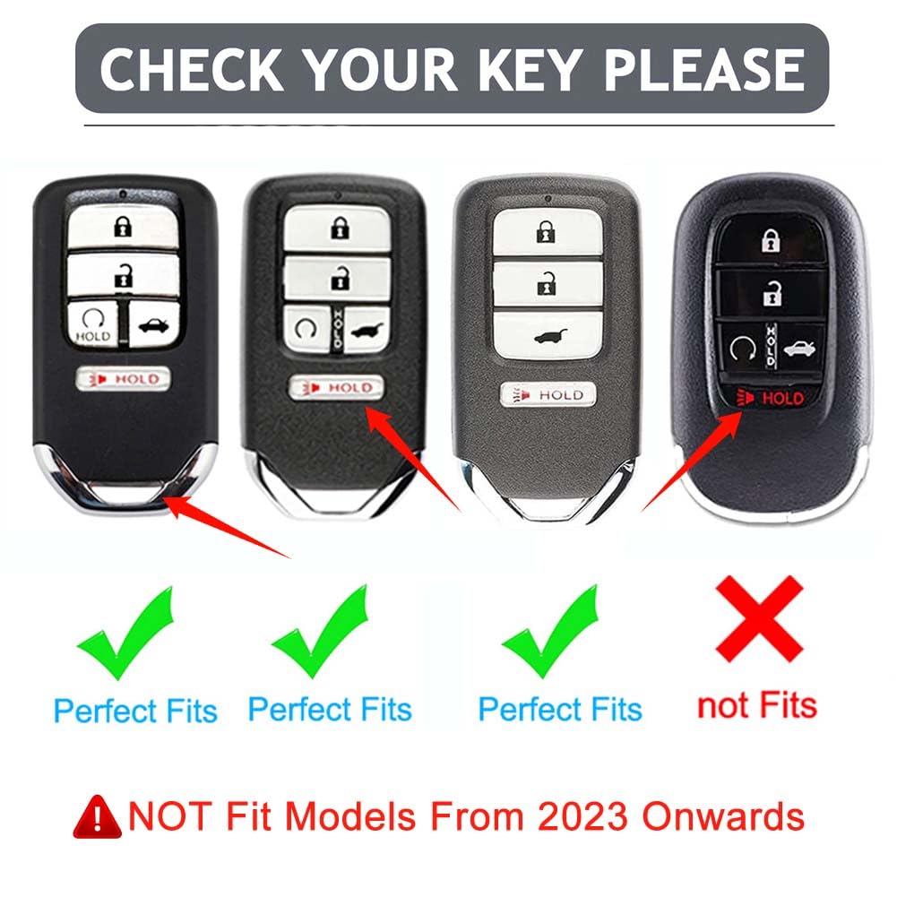 Cacacar 2016-2022 For Honda Key Fob Cover, Premium Soft Tpu Full Protection Key Fob Case For Honda Accord Civic Crv Pilot Ridgel