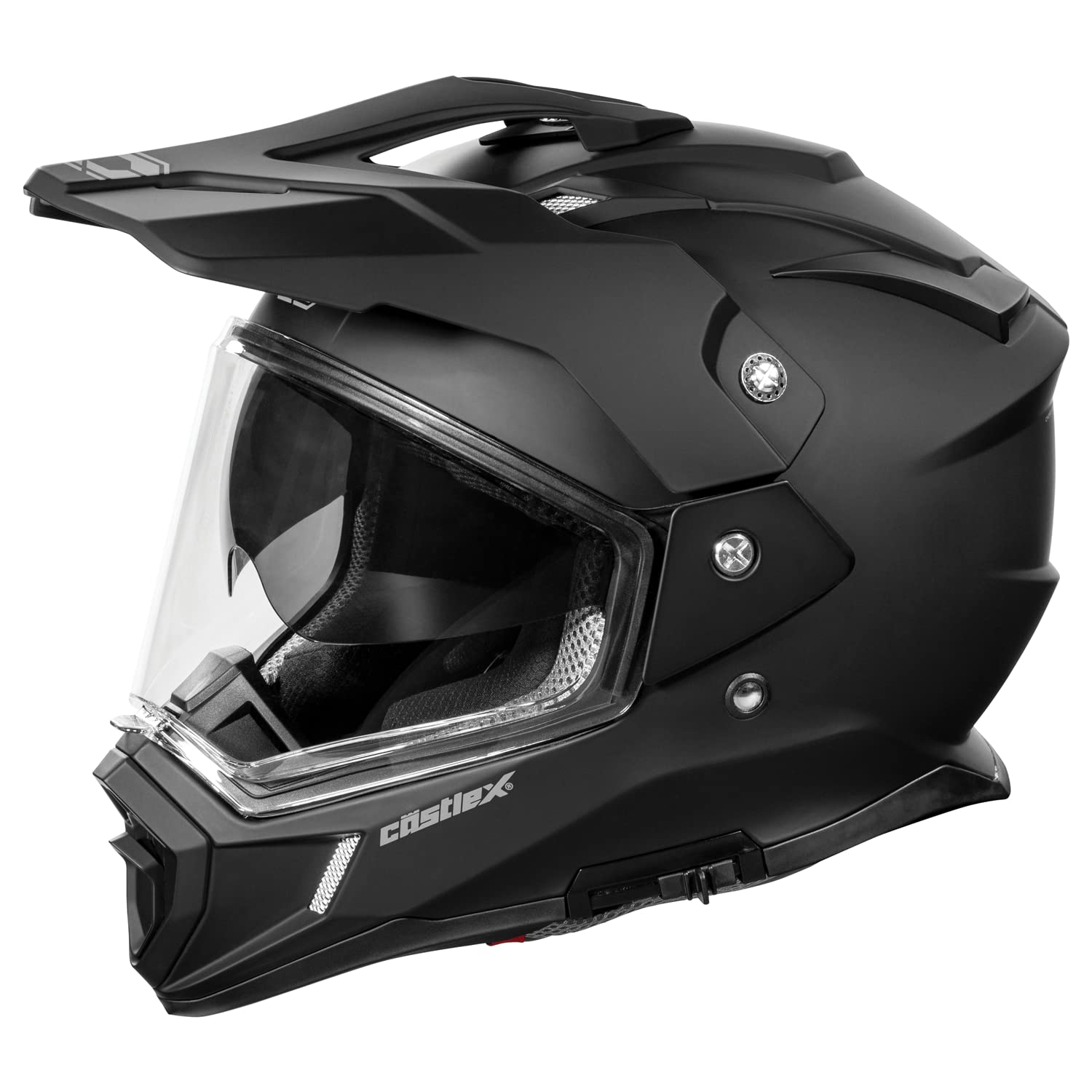 Castle X CX200 Dual Sport Helmet in Matte Black, Size Small
