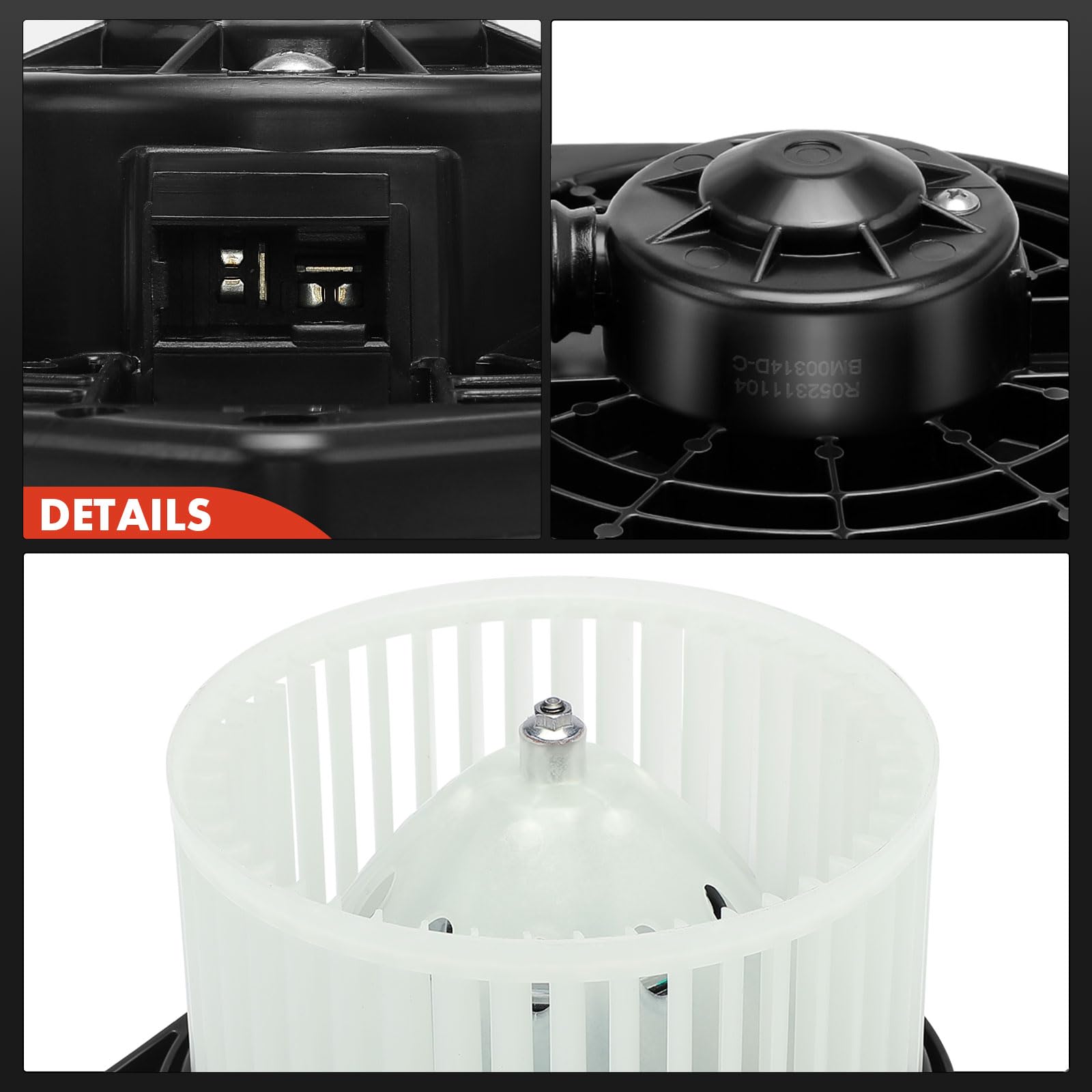 A-Premium HVAC Heater Blower Motor with Fan Cage for Nissan NV1500, NV2500, NV3500, Titan XD (2012-2021) - Steel Construction