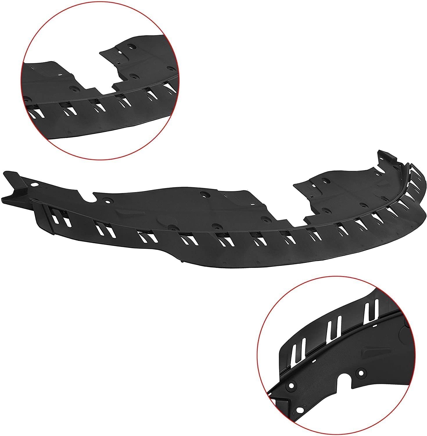 HECASA Radiator Support Cover for 2015-2023 Dodge Charger, Black Plastic, Model CB-1610, Replacement for CH1224101 68226530AE