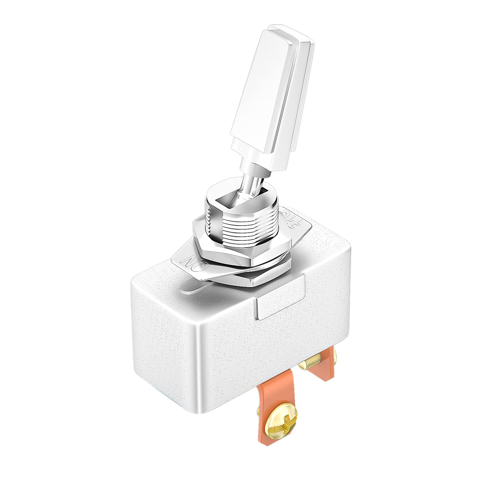 Daiertek Automotive Toggle Switch 50A 12Vdc Heavy Duty 12 Volt On Off Switch 50 Amp Spst 2 Position 2 Pin Metal Chrome Plated Screw Terminals