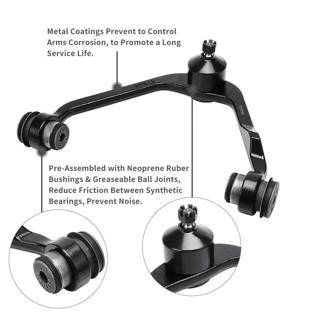 Yitamotor Front Upper Control Arm Kit With Ball Joints Compatible With 97-02 Ford Expedition, 97-04 F-150, 97-99 F-250, 02 Linco
