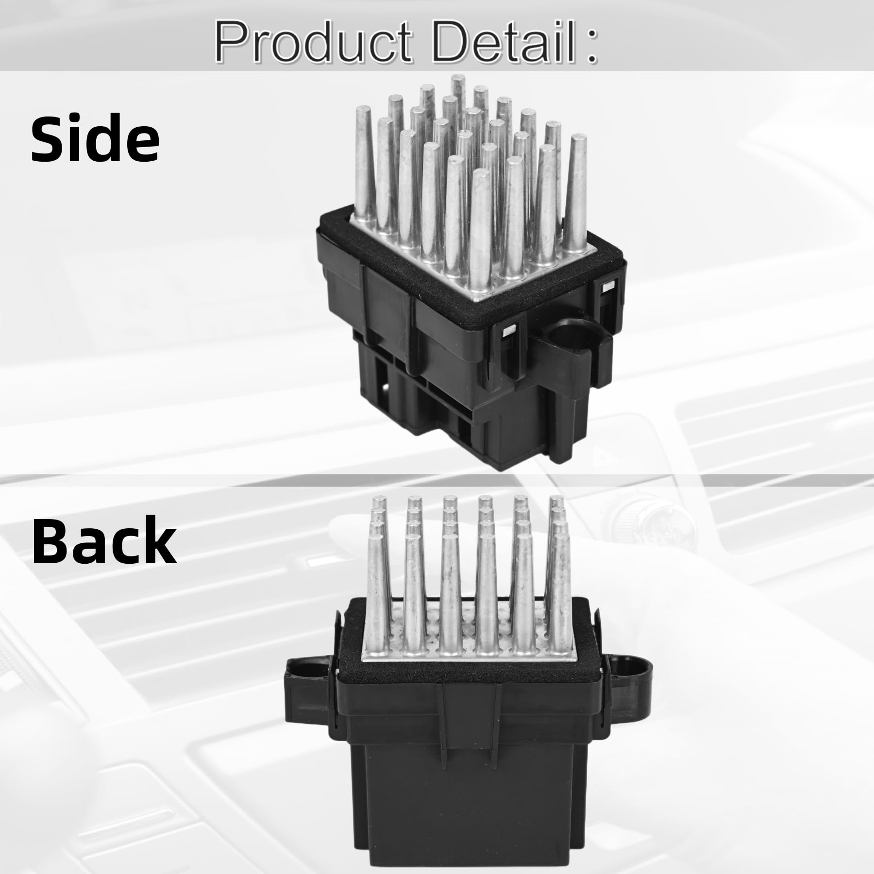 Blower Motor Resistor Compatible with Select 2007-2013 Chevy Silverado Suburban Tahoe Camaro Equinox/GMC Sierra Yukon/Buick/Cadi