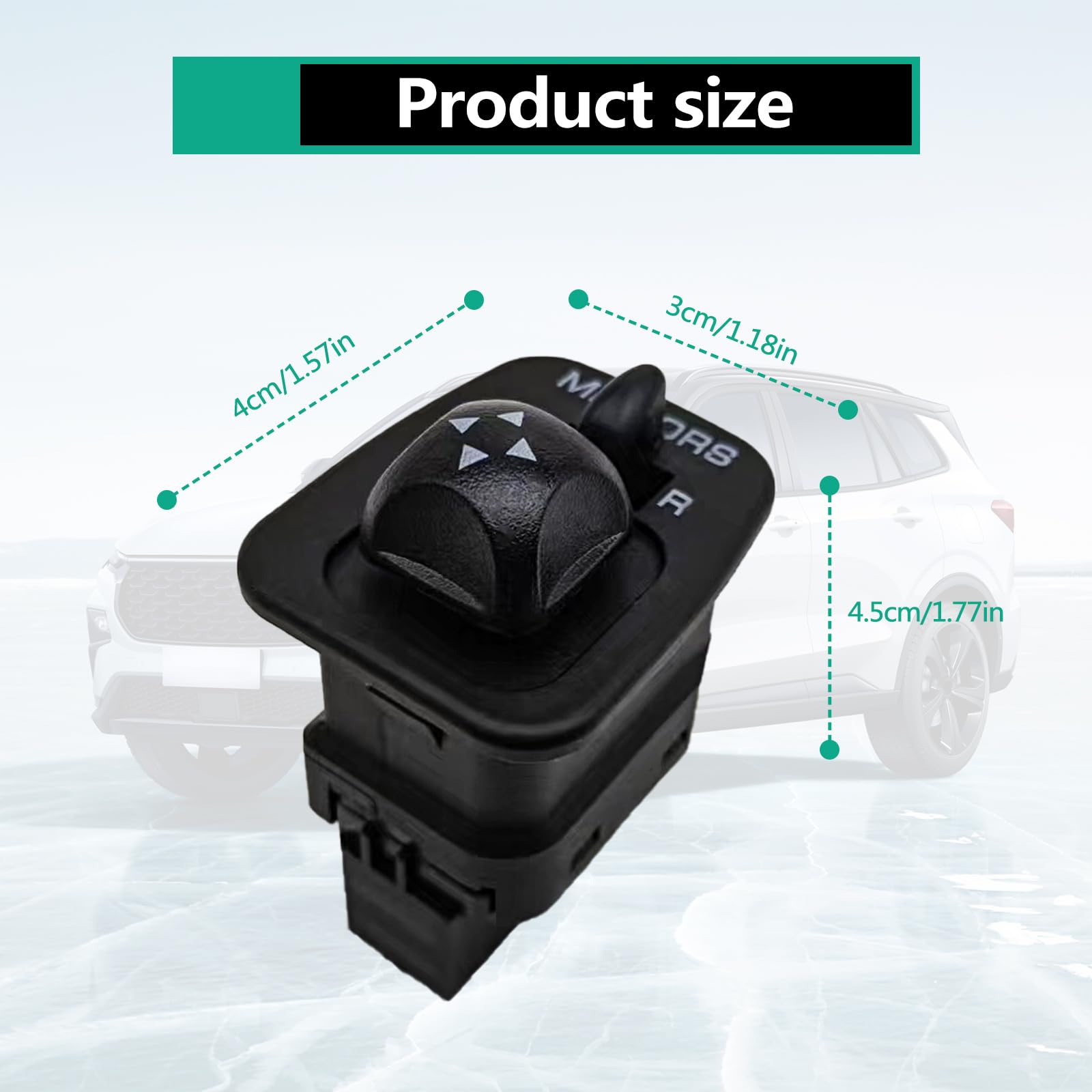 Power Mirror Control Switch, Front Driver Side Door Mirror Control Switch Compatible with Ford Excursion Expedition Escort F150