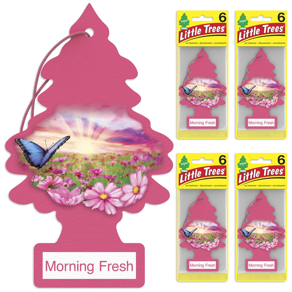 Little Trees Air Fresheners Car Air Freshener. Hanging Tree Provides Long Lasting Scent For Auto Or Home. Morning Fresh, 24 Air
