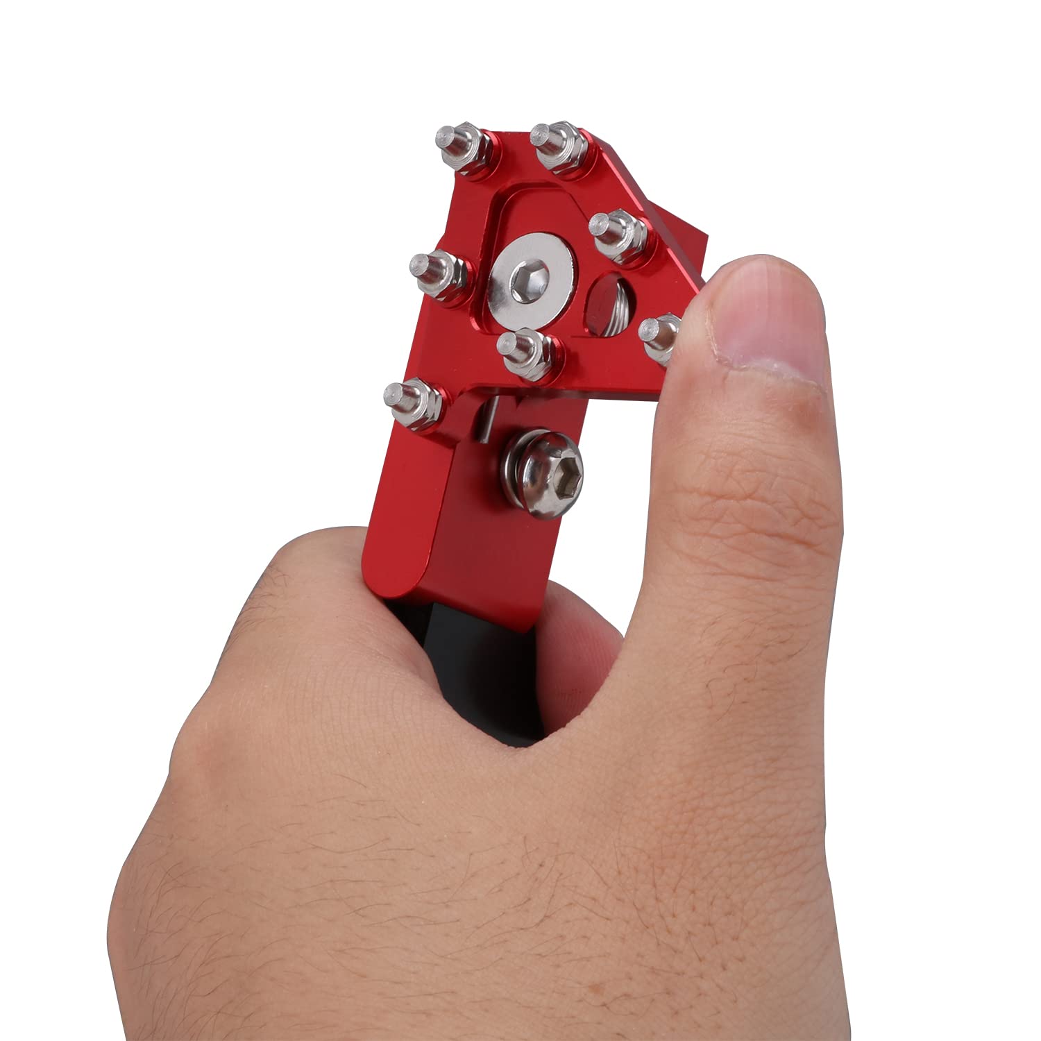 JFG RACING Motorcycle Folding Rear Brake Foot Pedal Lever CNC, Aluminum, Red, for CRF110 F 2013-2022, Model A13190238