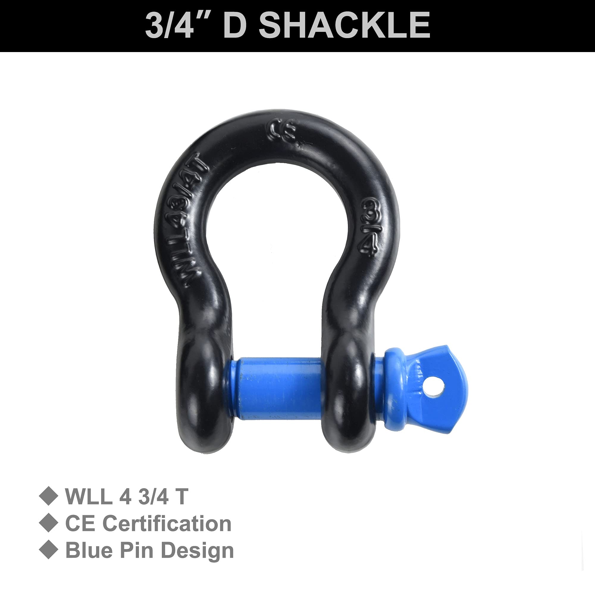 REYSUN 864058HP Trailer Hitch Tri Ball Mount and 360 Swival Tow Shackle, Fits for 2 Inch Receiver, Hitch Pin Included