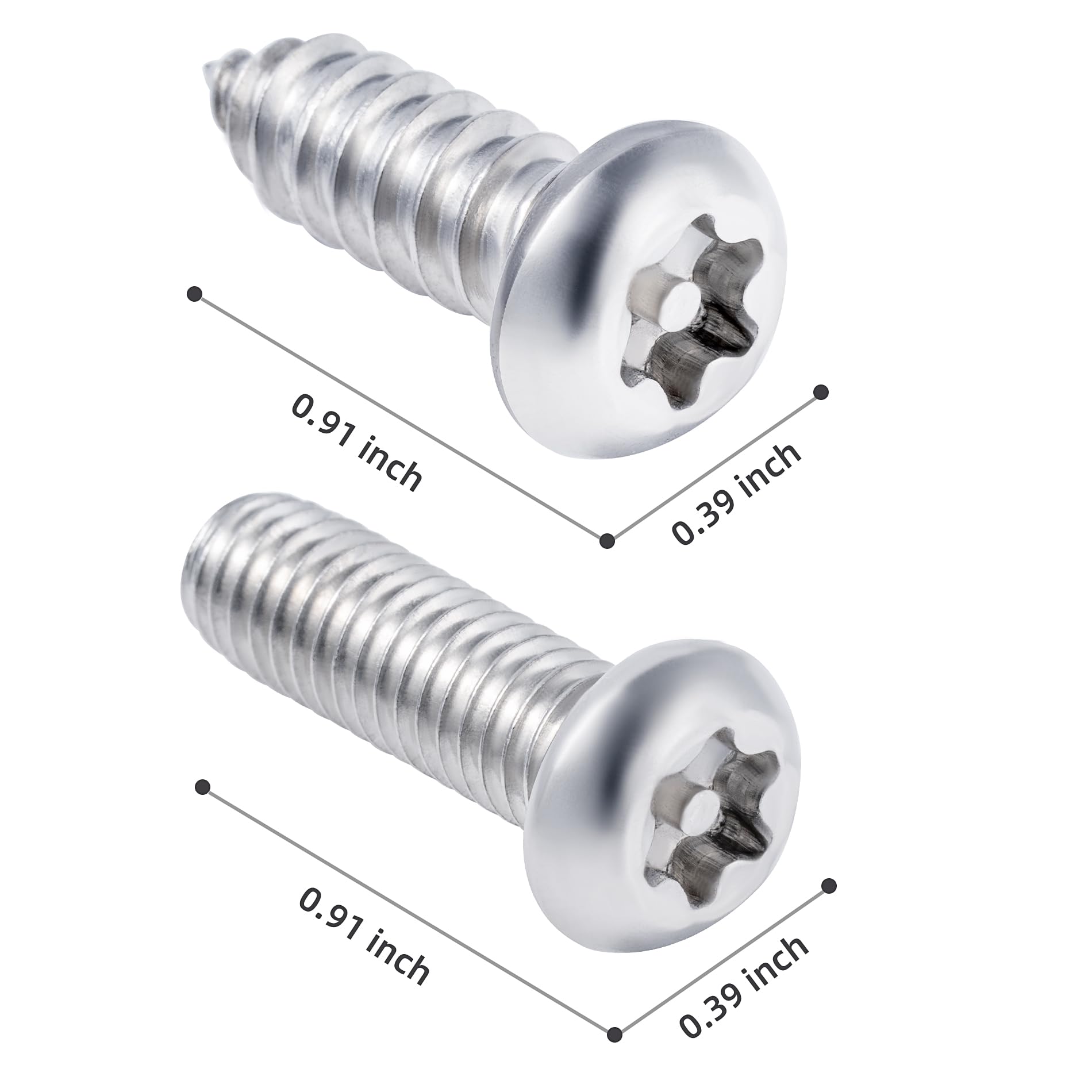 Hoewina Anti Theft License Plate Screws Kit, 8 Sets Stainless License Plate Screws, Anti-Rattle & Rust-Proof Bolts For Securing