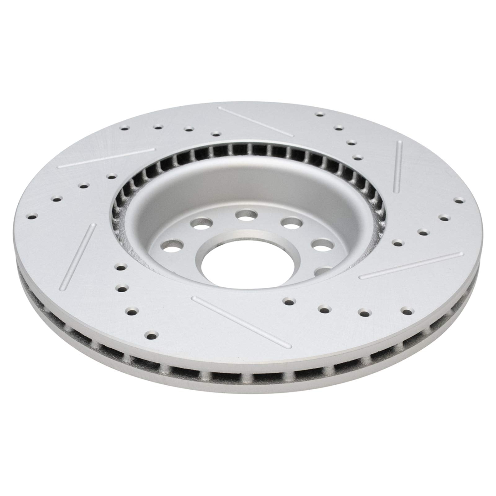 Trq Front Performance Brake Rotor Drilled Slotted Pair Set For A3 / A3 Quattro/Beetle/Cc/Eos/Golf/Golf Attack/Gti/Jetta/Passat /