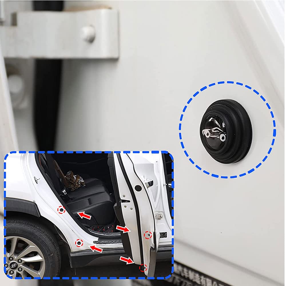 Deemars 10 Pcs Car Door Shock Absorber, Car Door Shock Absorbing Pvc Gaskets, Door Edge Guard Bumper Cushion, Car Door Soundproo