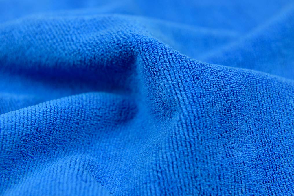 Carcarez Premium Microfiber Detailing Towels, 340 Gsm Lint Free Car Buffing Waxing Polishing Drying Towel, Pack Of 6 (Blue)