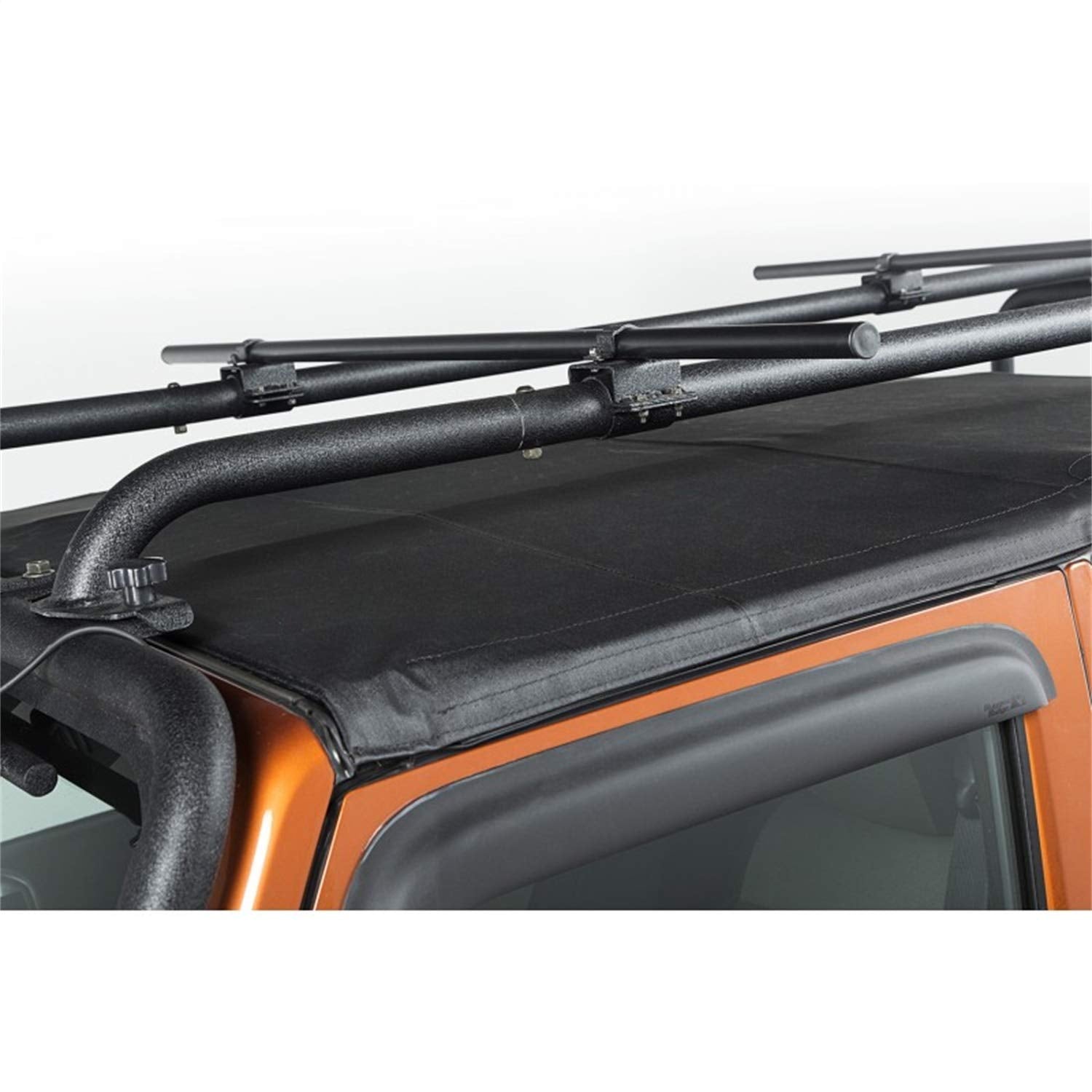 Rugged Ridge Sherpa Roof Rack Crossbars, 56.5" Round, Alloy Steel, Black, Model 11703.11, Fits 2007-2018 Jeep Wrangler JK