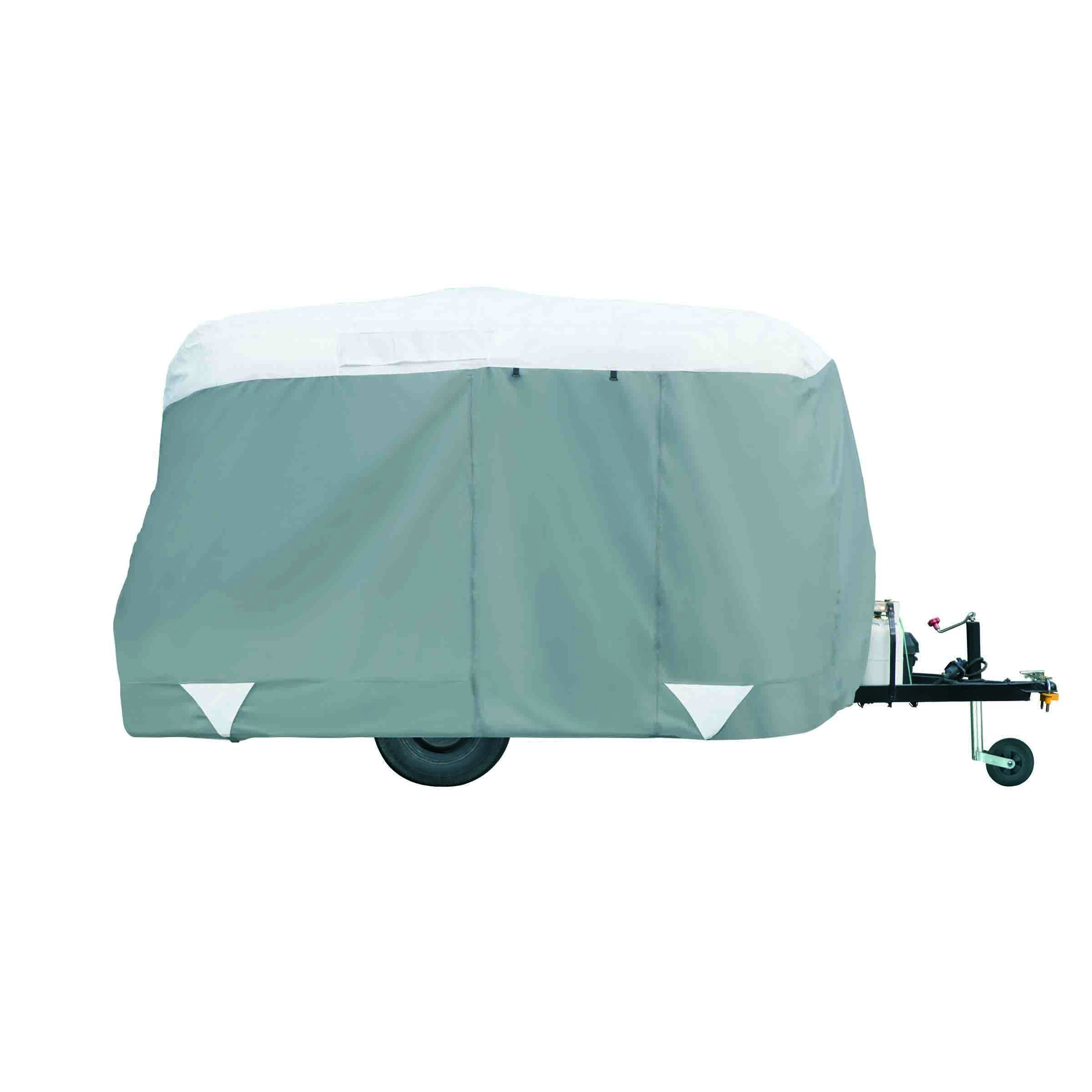 Classic Accessories RV Cover - PolyPRO 3 Molded Fiberglass, 8'-10'L, Grey/Snow White, Model 80-294-143101-RT