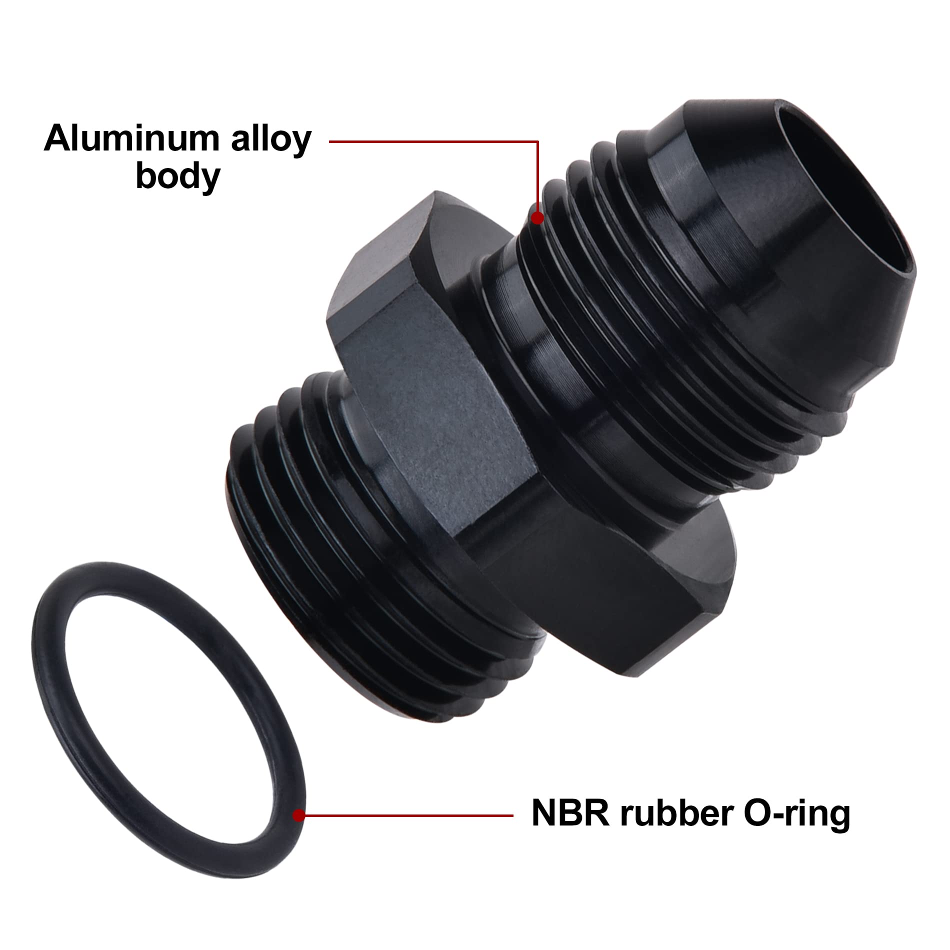 Evil Energy 8An Flare To An8 Orb Male O-Ring Fitting Adapter 4Pcs