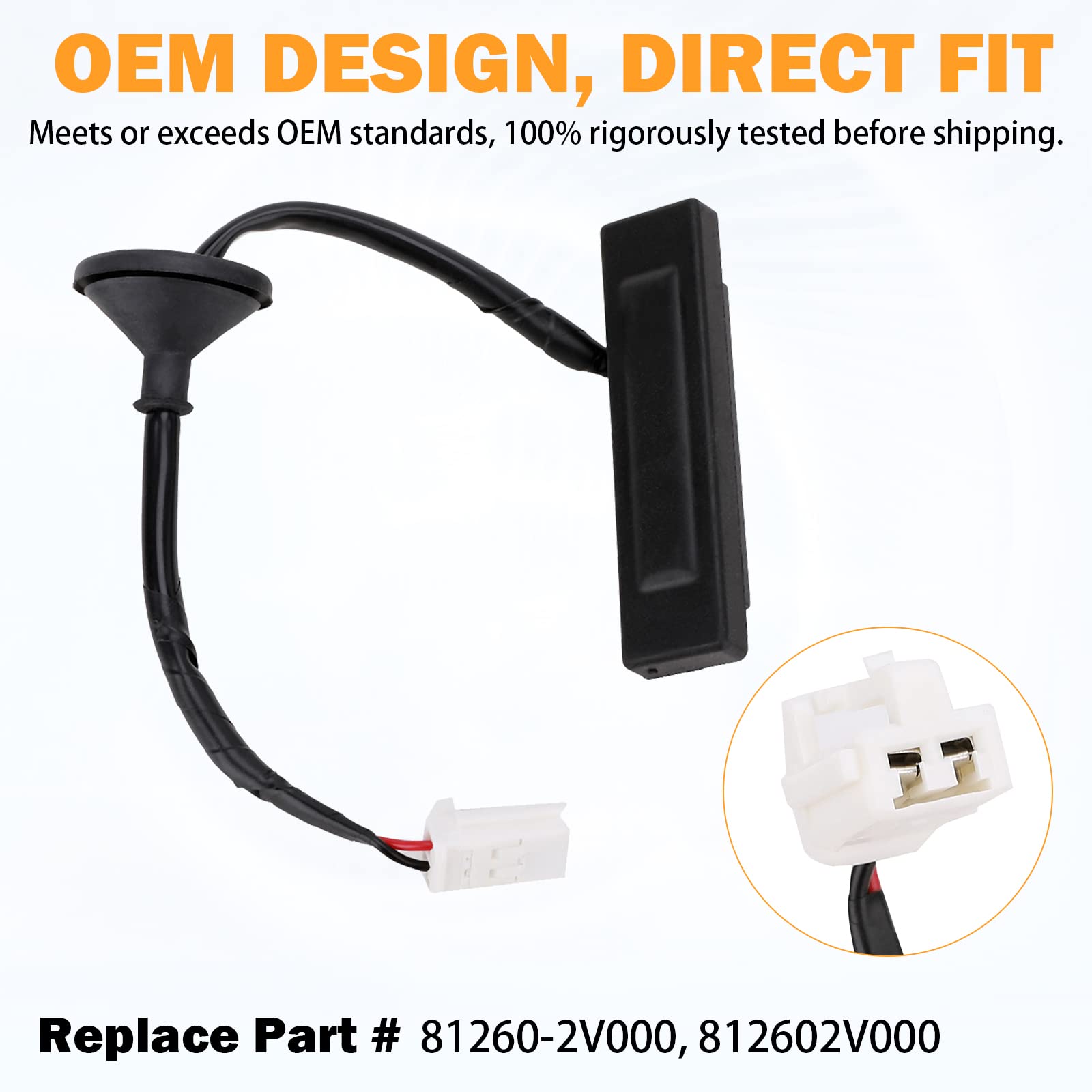 81260-2V000 Hatch Button Trunk Latch For Hyundai Veloster 1.6L 2012 2013 2014 2015 2016 2017 Rear Trunk Hatch Release Switch But