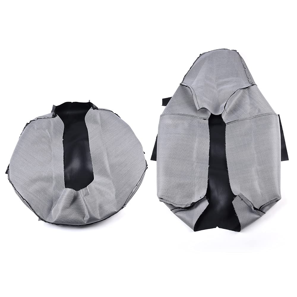 PIT66 Seat Cover Kit for Polaris RZR 570/800/900 & ACE 325/570, Black Vinyl, Seat Base & Back, Model 03SCB7109PBKPIT