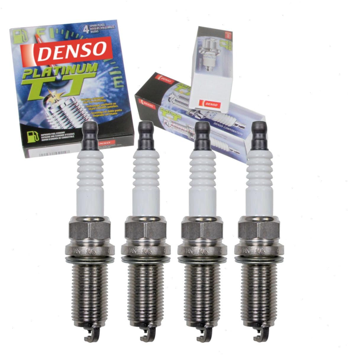 4 pc DENSO Platinum TT Spark Plugs compatible with Toyota Camry 2.5L L4 2010-2017