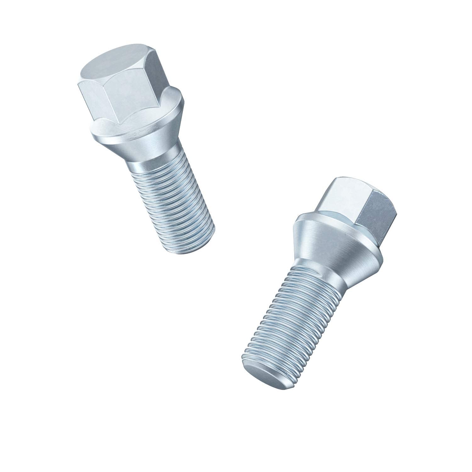 20Pcs Silver 12X1.5 Lug Bolts (26Mm Shank Length, Cone Seat) Oem Length - Compatible With Bmw 128I 135I 318I 320I 325I 328I 335I
