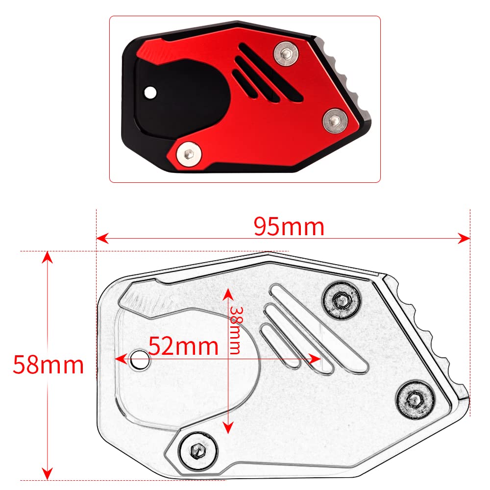 Modeer For HONDA CBR 300R 500R 650R Motorcycle Kickstand Extension Plate Foot Side Stand Enlarge pad CBR 650 R 2019 2020 2021 CB