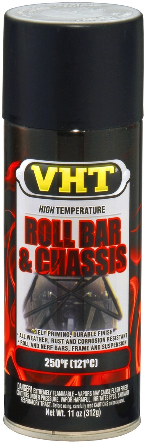VHT SP671 Roll Bar and Chassis Paint - Satin Black Spray Paint - 11 oz Aerosol Can