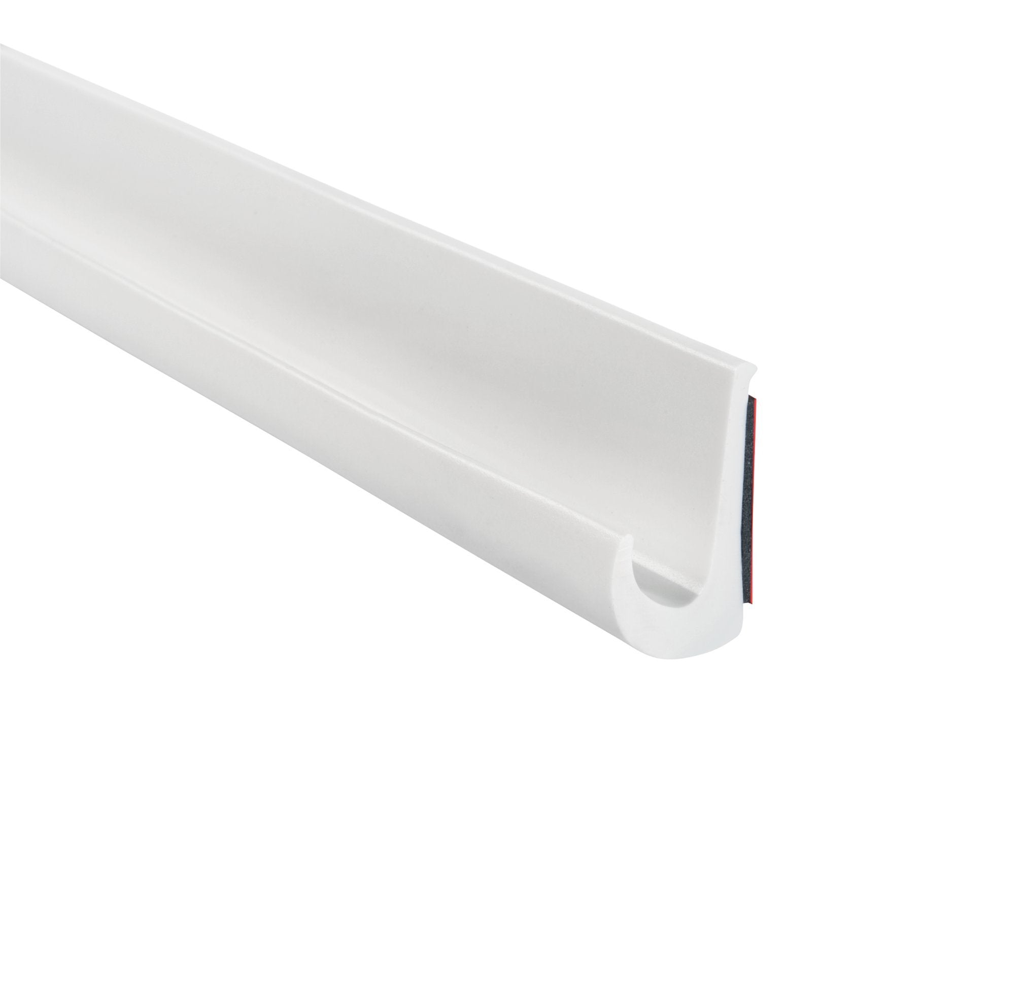 Trim-Lok Drip Rail, White - 1/2    Height, 125 Length - Pvc Plastic Rain Gutter For Cars, Vans, And Rvs, Easy To Install Flexibl