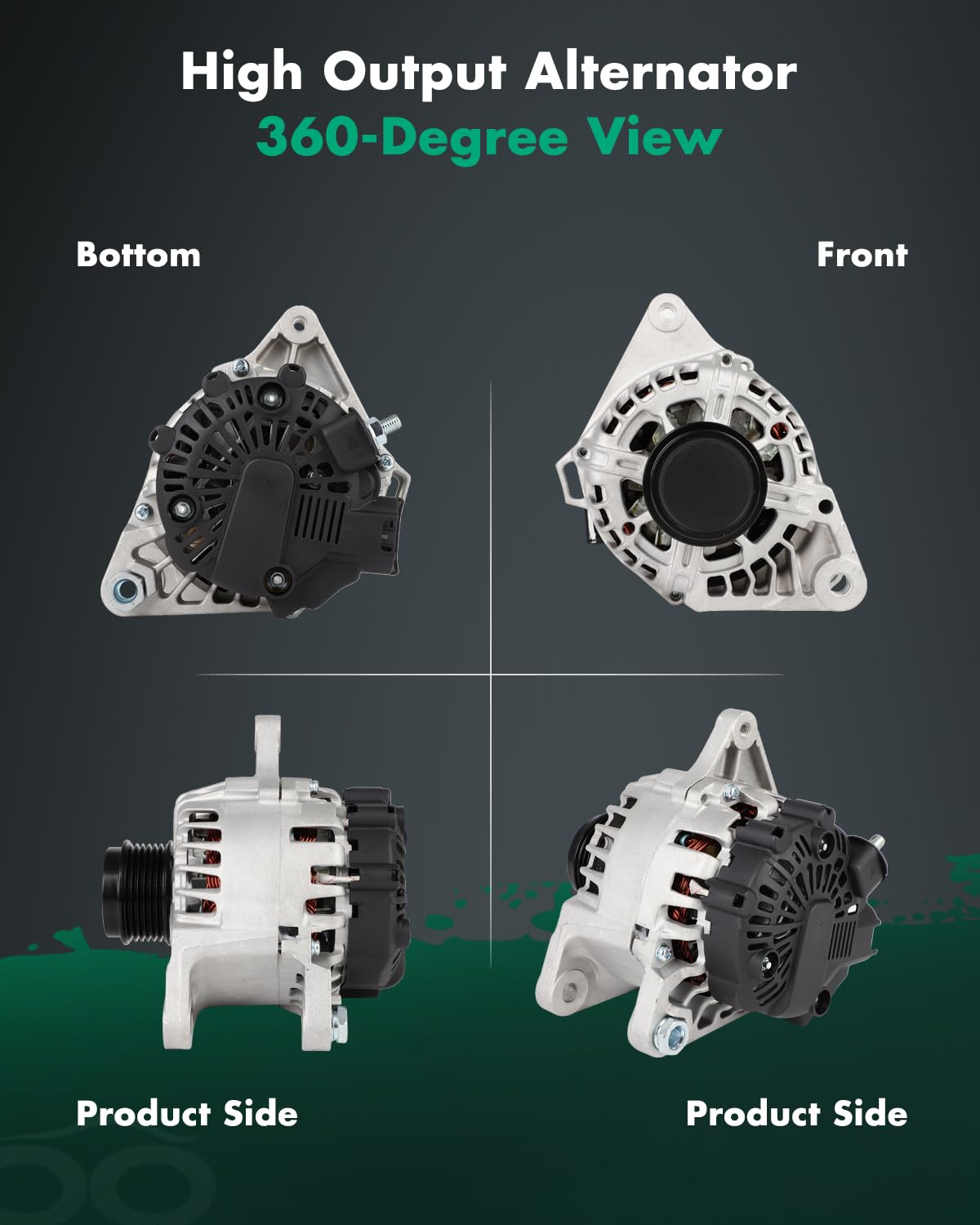 SCITOO Alternator Fits for Hyundai for Elantra 2013, for Elantra Coupe/for Elantra GT 2013 & for Kia for Soul 2012-2016, for Ron