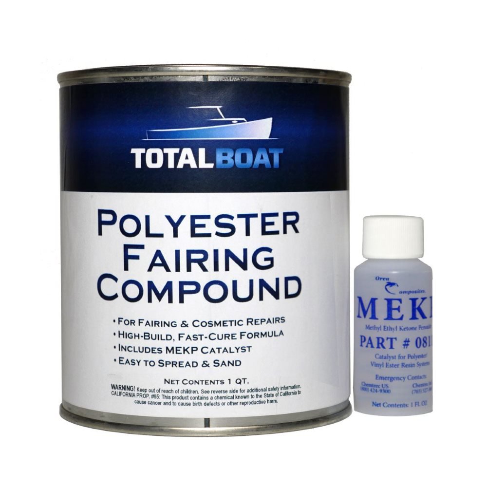 TotalBoat Polyester Fairing Compound - Quart Kit for Smooth Surface Finishing