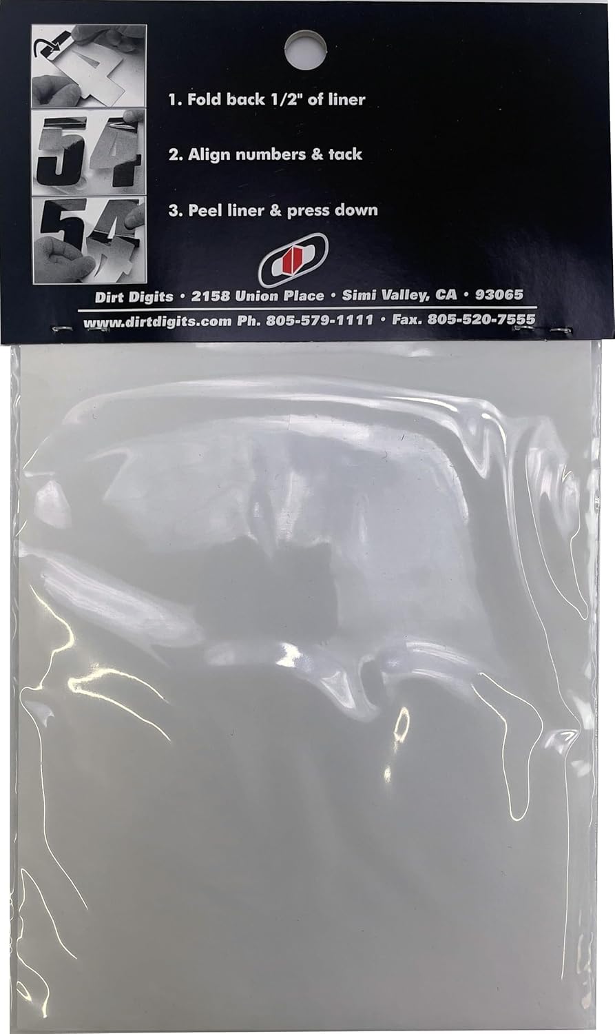 Dirt Digits Dd53B-9 Black 5.5'' High-Gloss Precision Die Cut Vinyl Number 9, 3 Pack