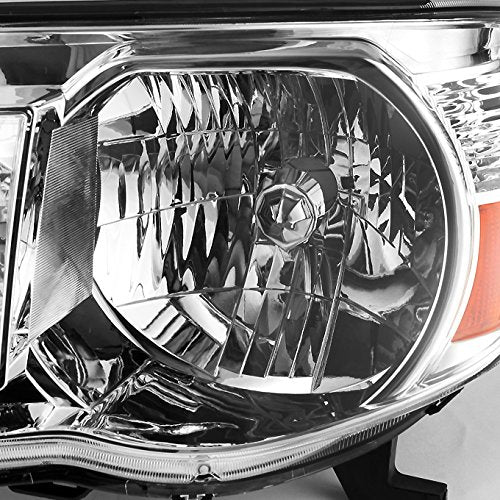 Akkon - For 2005-2011 Toyota Tacoma Pickup Truck Oe Replacement Chrome Headlights Driver/Passenger Head Lamps