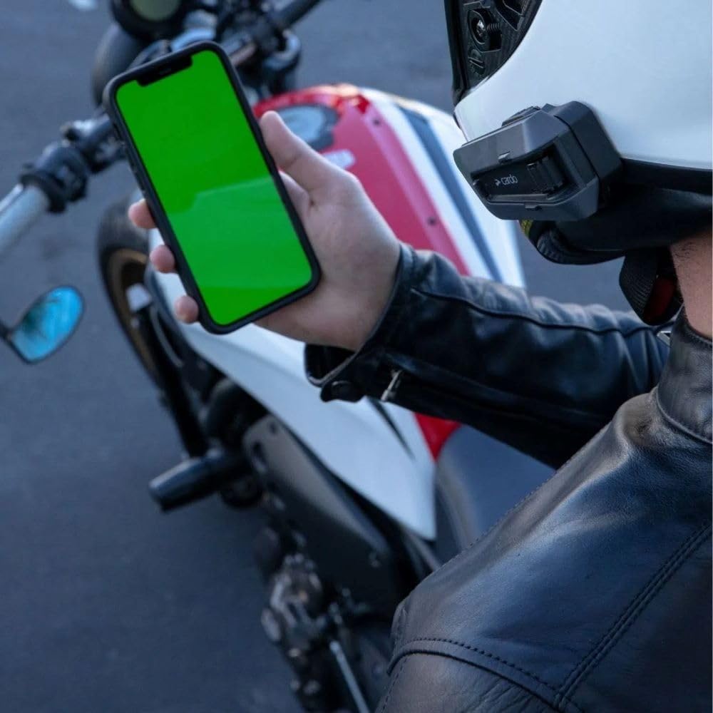 Cardo PACKTALK Edge Dual Pack Motorcycle Bluetooth Headset Intercom - Black, Polycarbonate