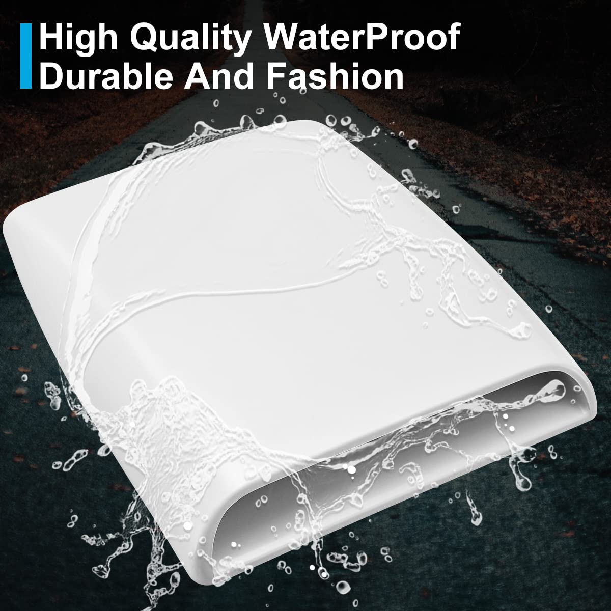 Natgic Universal Car Air Flow Decorative Intake Hood Scoop Turbo Bonnet Vent Cover (White)