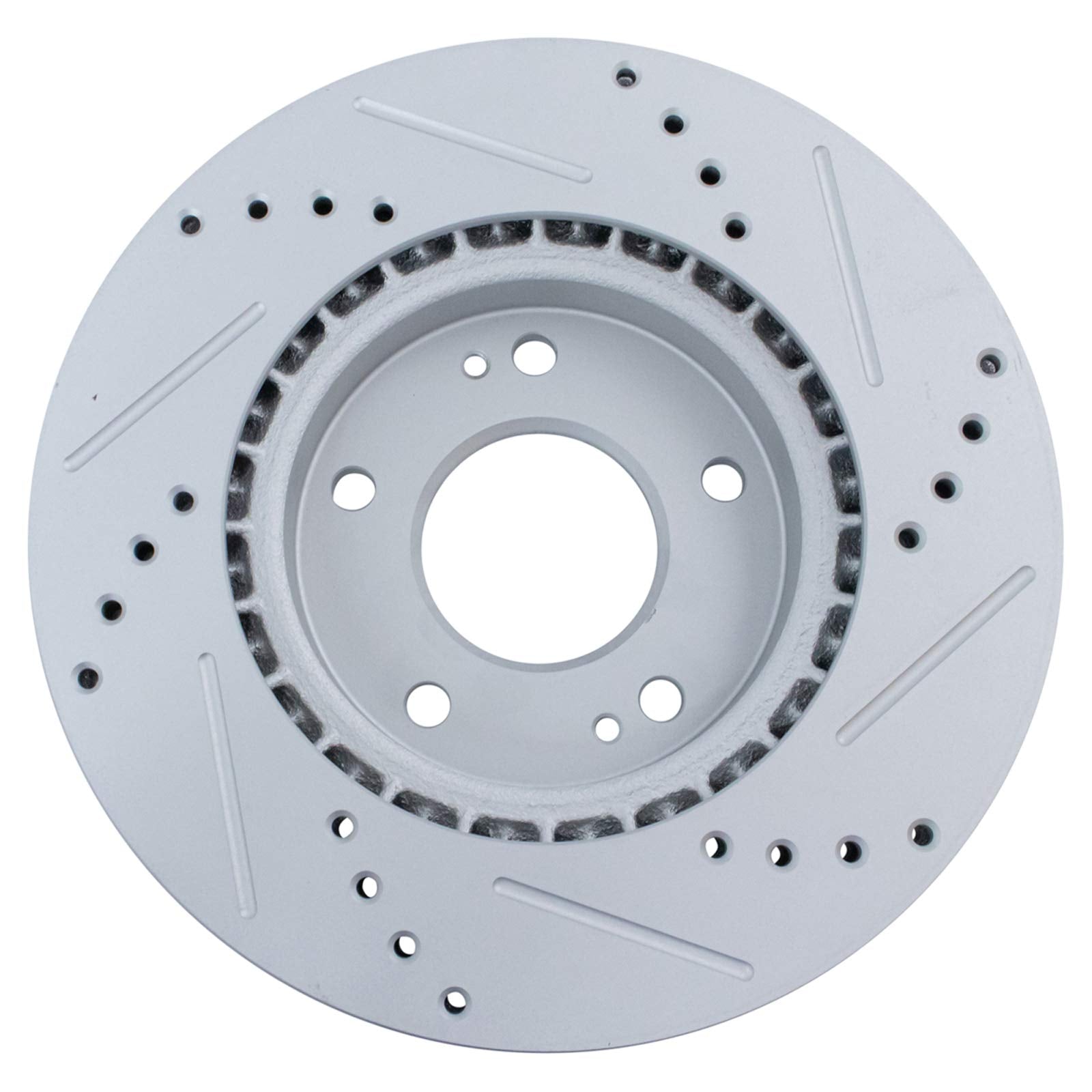 Trq Front Performance Brake Rotor Drilled Slotted Pair For Elantra/Elantra Coupe/Elantra Gt/Forte/Forte Koup / Forte5 / Soul/Vel
