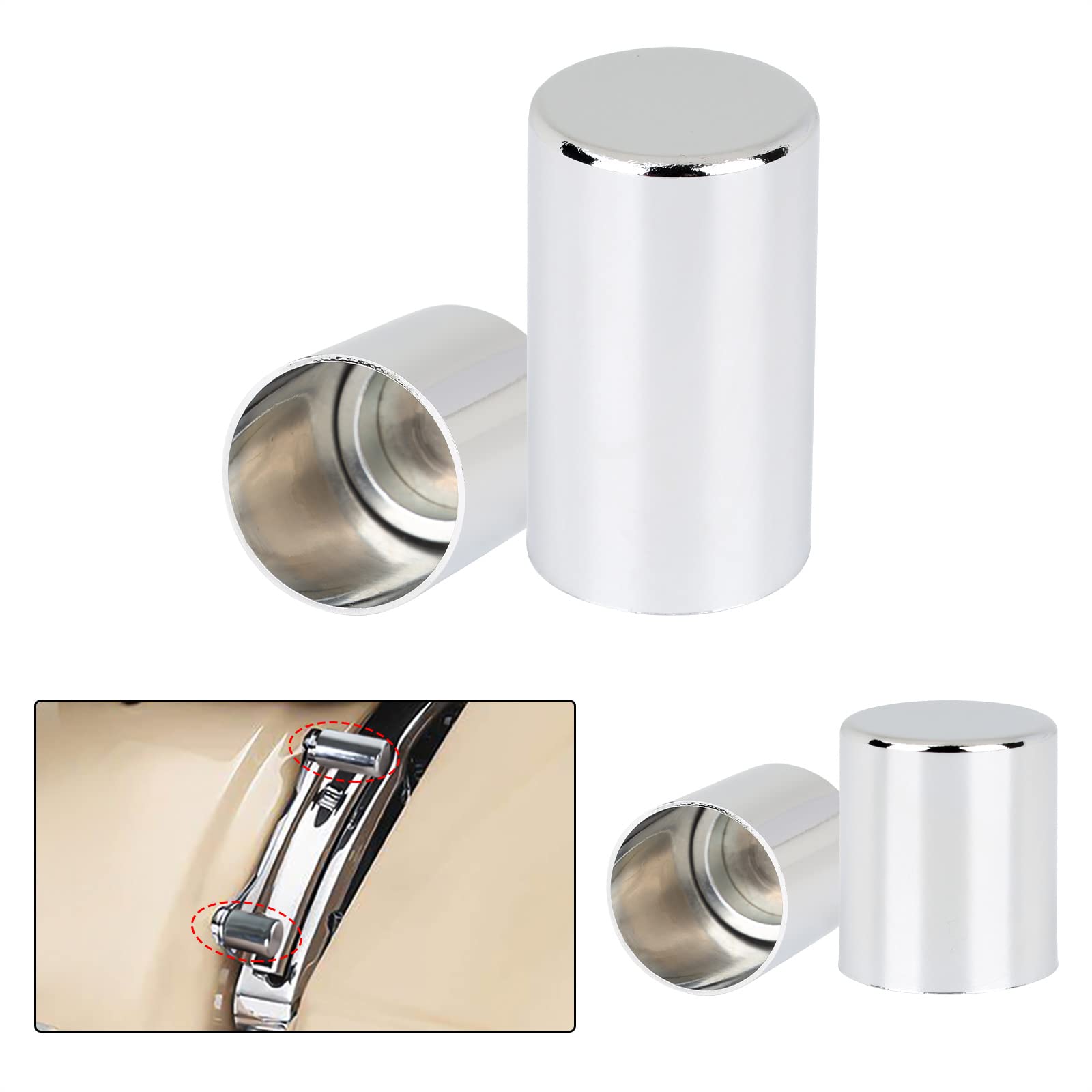 Bravema 4 PCS Docking Hardware Covers Kit, Motorcycle Magnet Cover Kit Fit for 2009-2023 Harley Touring Street Glide, Road Glide
