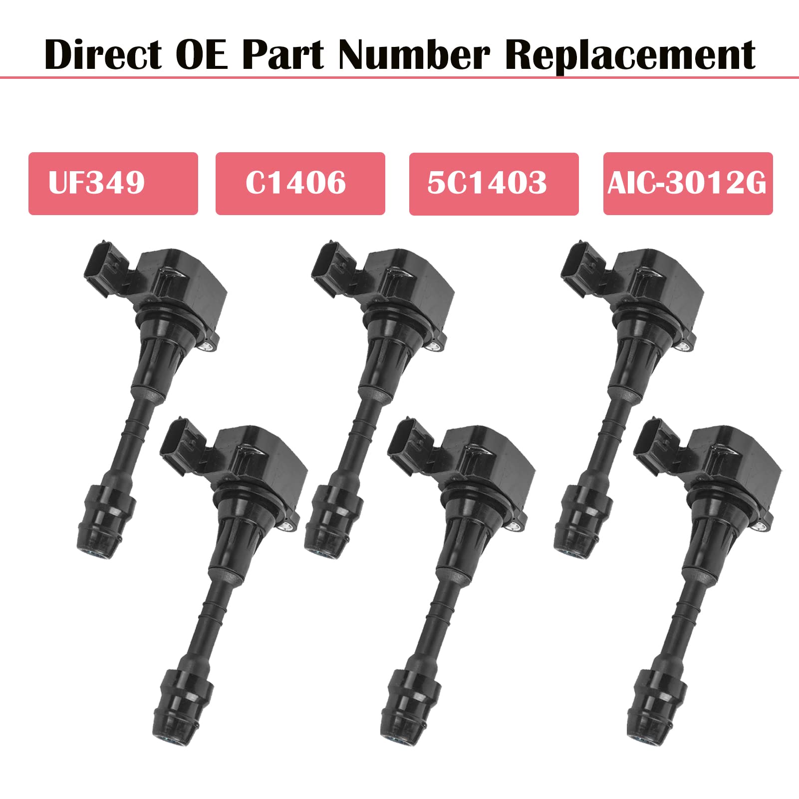 Ignition Coil Packs For 2002 2003 2004 2005 2006 2007 2008 2009 Nissan Maxima Murano Altima Xterra Quest Frontier Pathfinder Inf