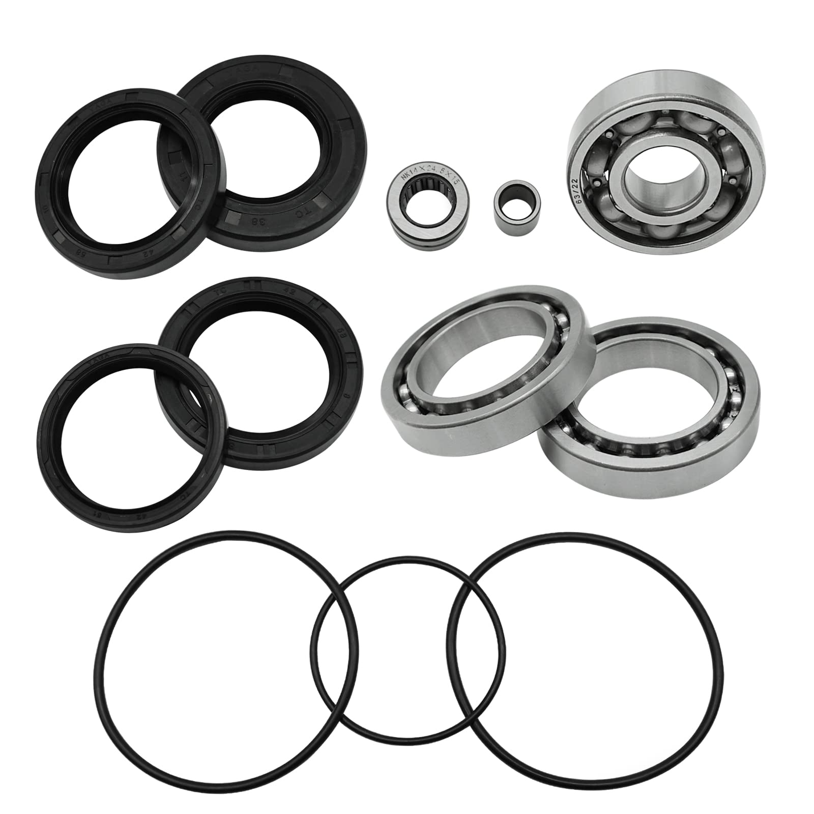 Rear Differential Bearings Seals Kit for Honda FourTrax 300 TRX300 TRX300FW 2x4 4x4 1988-2000, OEM# 91051-HC4-003 91271-HC4-004