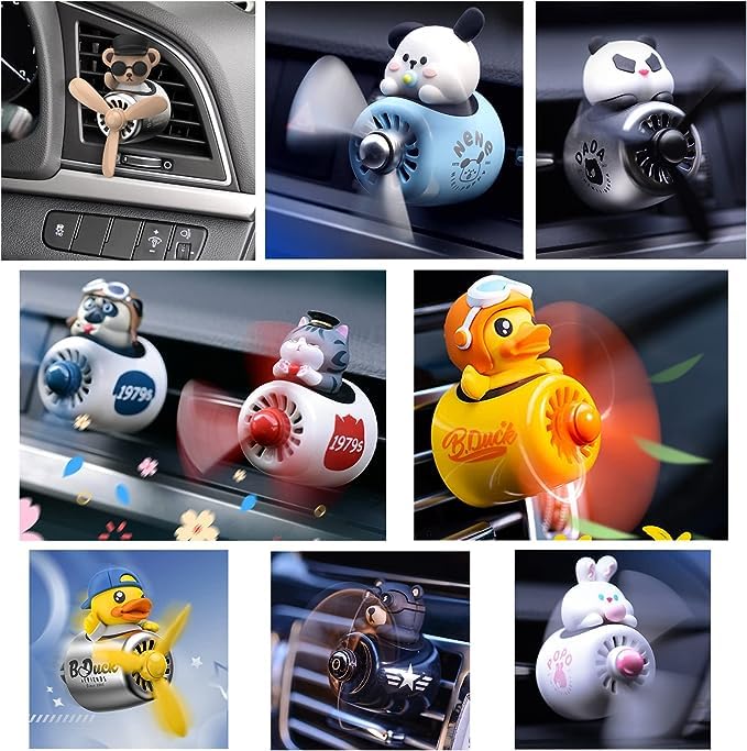 Cacacece 4 Packs Morning Fresh Smell Car Air Fresheners Refills Solid Fragrance Replacement Tablets, Long Lasting Car Air Freshe