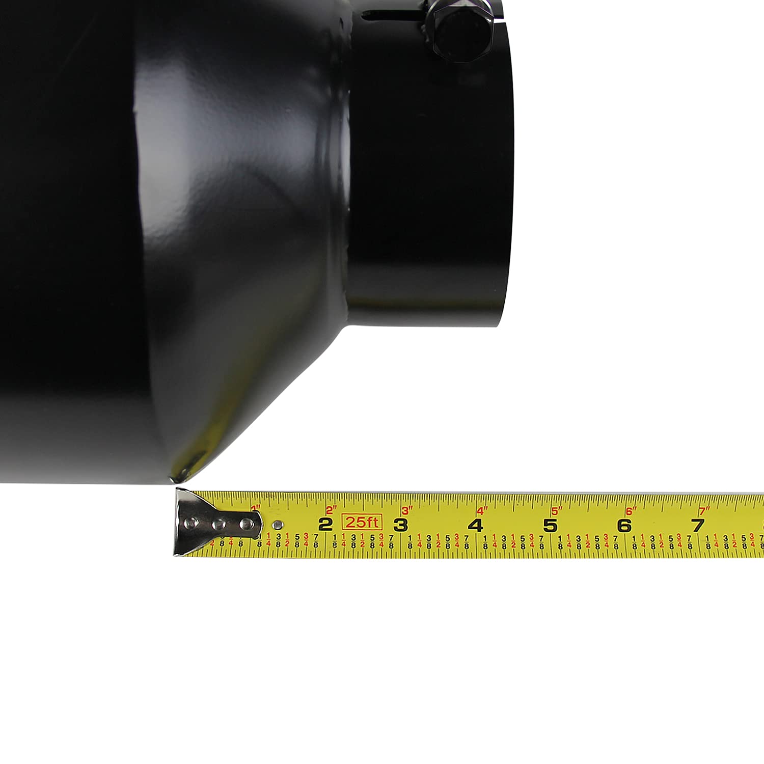 Spec-D Tuning 4''Inlet/8'' Outlet Black Stainless Steel Truck Bolt-On Exhaust Muffler Tip