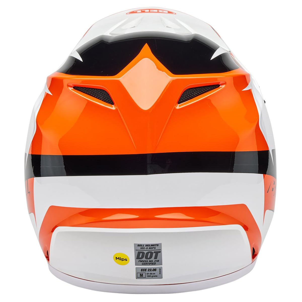 Bell Mx-9 Mips Dirt Helmet (Gloss Rift Orange/White - Medium)