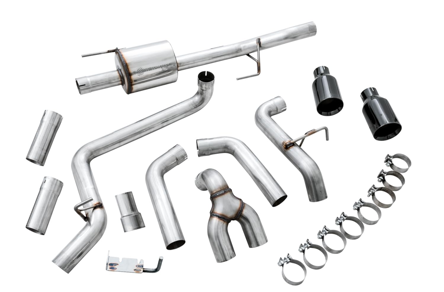 AWE Tuning Dual Exit Exhaust for '15-'20 F-150, 5" Diamond Black Tips, Model 3015-33120, One Size