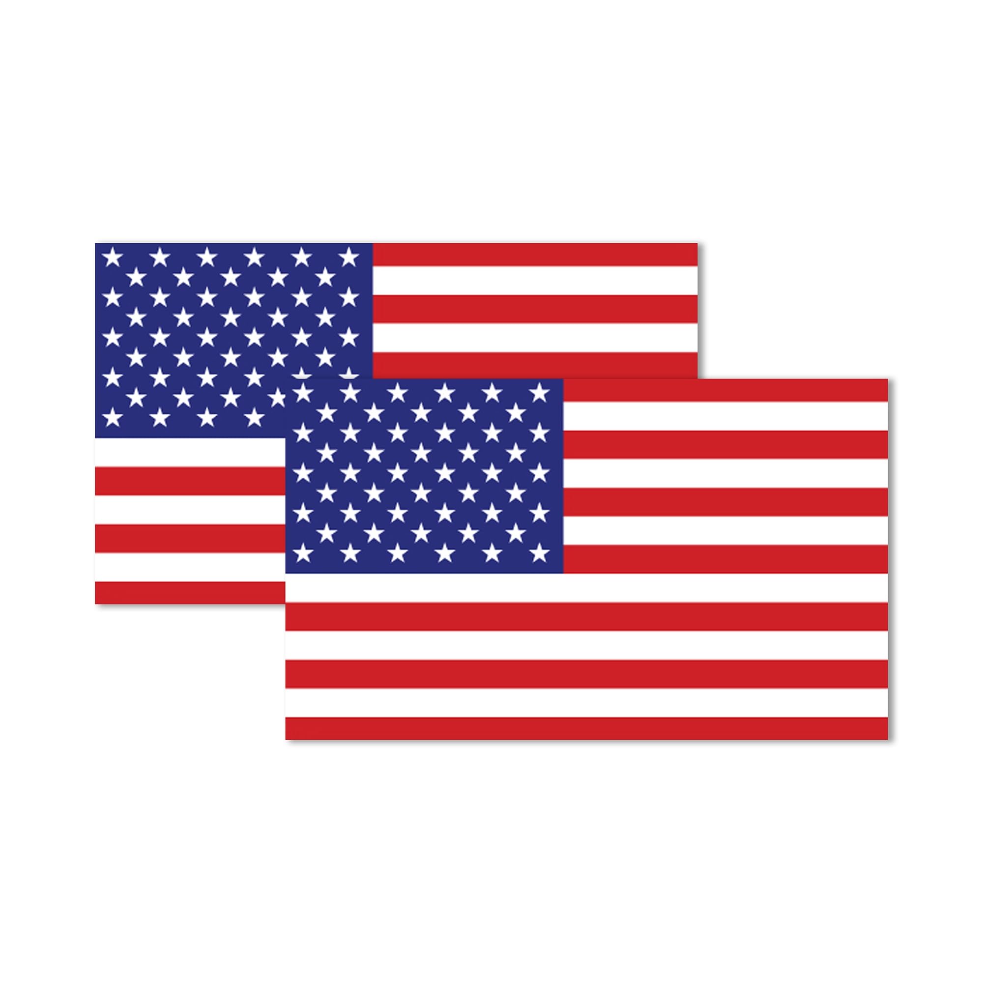 Magnet Me Up American Flag Magnet Decal, 3X5 Inches, 2 Pack, Red, White, And Blue, Heavy Duty Automotive Magnet For Car Truck Su