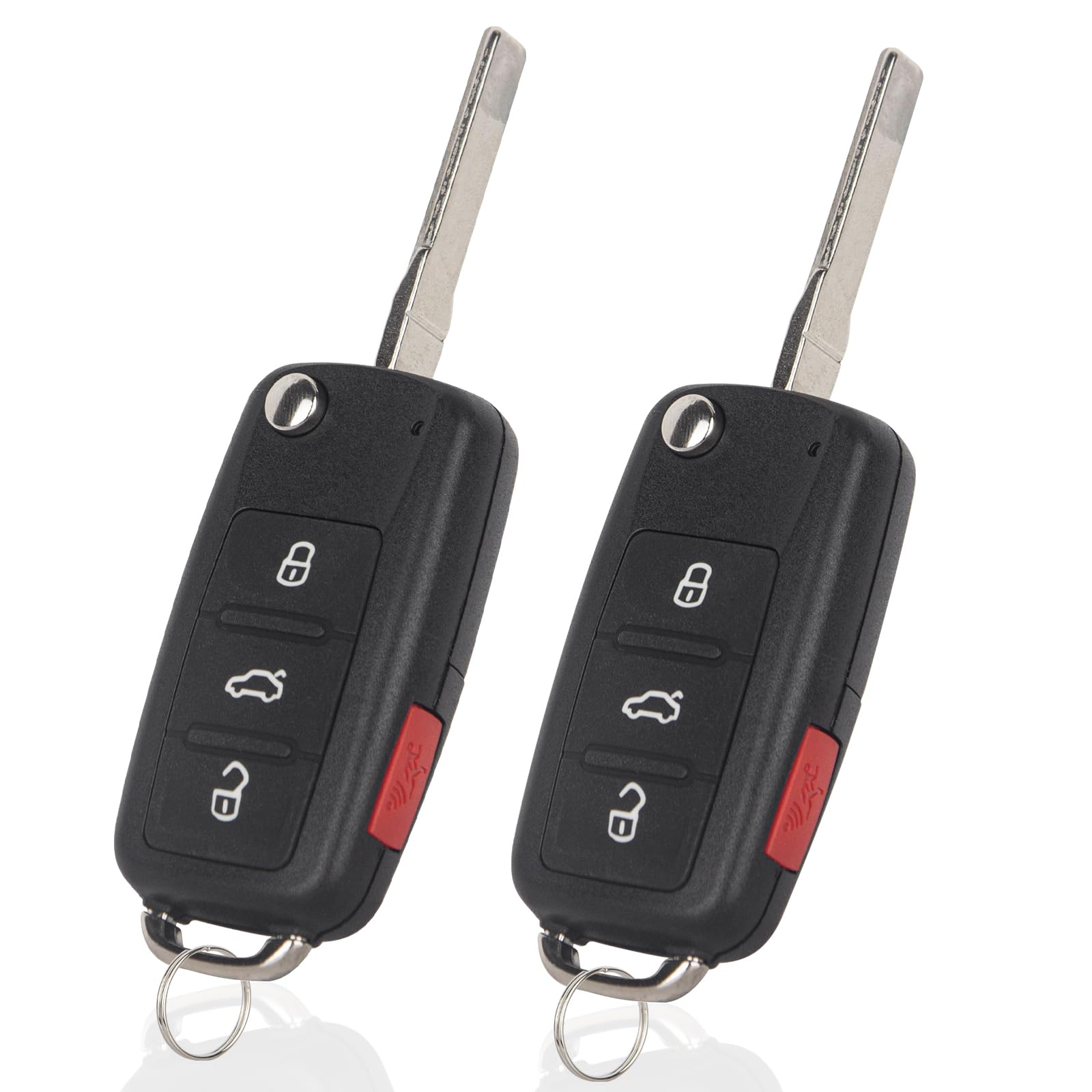 Key Fob Remote Compatible with 2011-2016 VW Volkswagen Tiguan Touareg Jetta Beetle CC Eos Golf GTI Passat Car Key Replacement (N