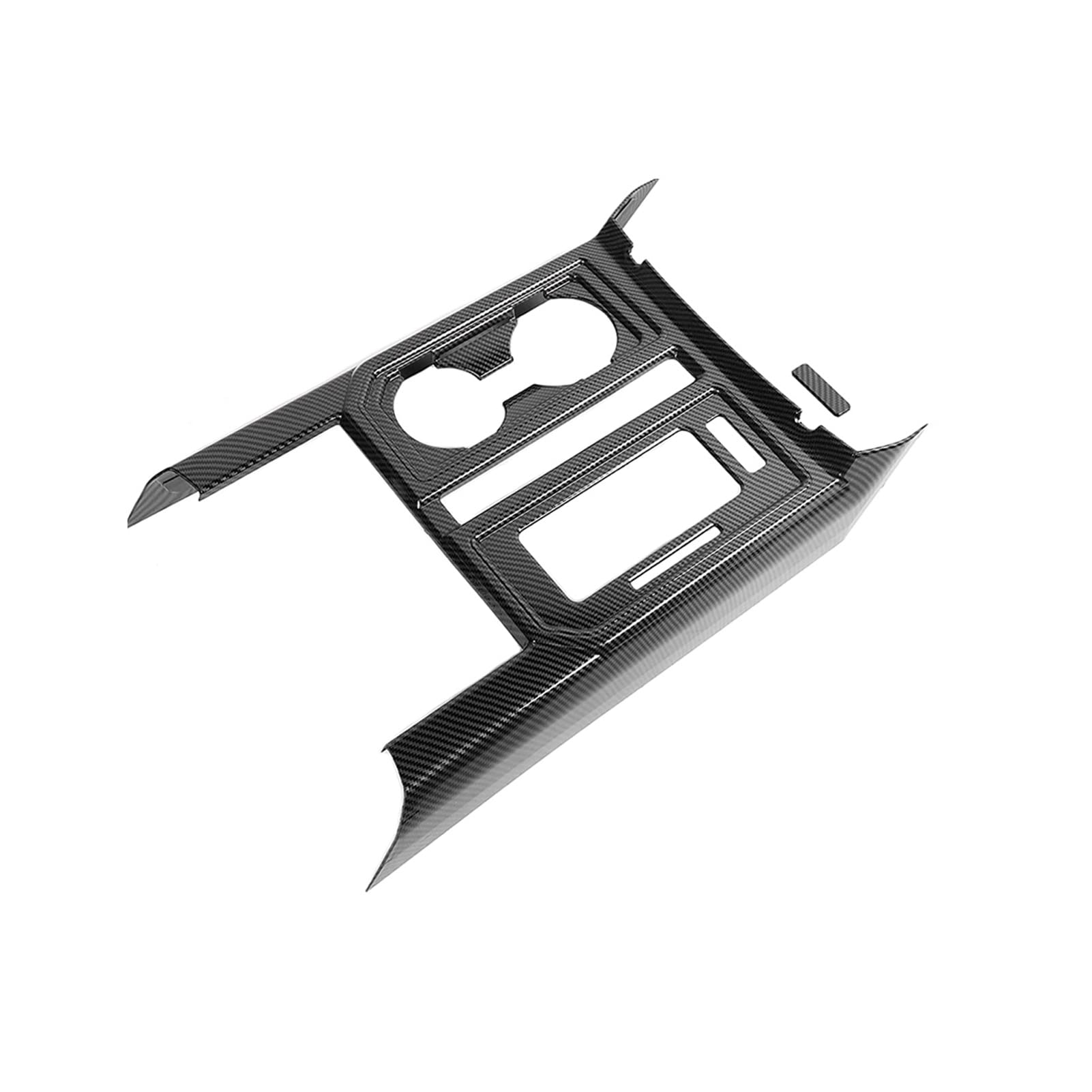Keptrim ABS Carbon Fiber Center Console Gear Shift Cup Holder Trim for 2015-2020 Ford F150, 2pcs